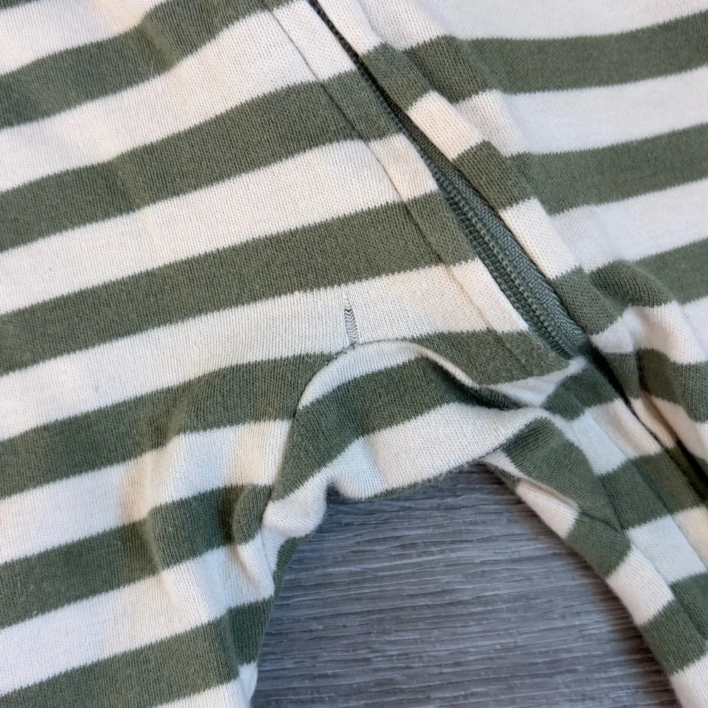 Carter's Little Brother striped zip up footie
